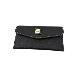 Dooney & Bourke Lucca Pebble Leather Envelope Clutch Black